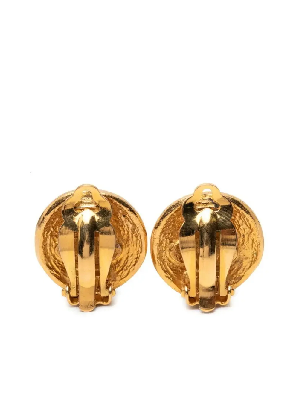 Chanel Vintage Earrings Logo Gold-Tone #246969C67B